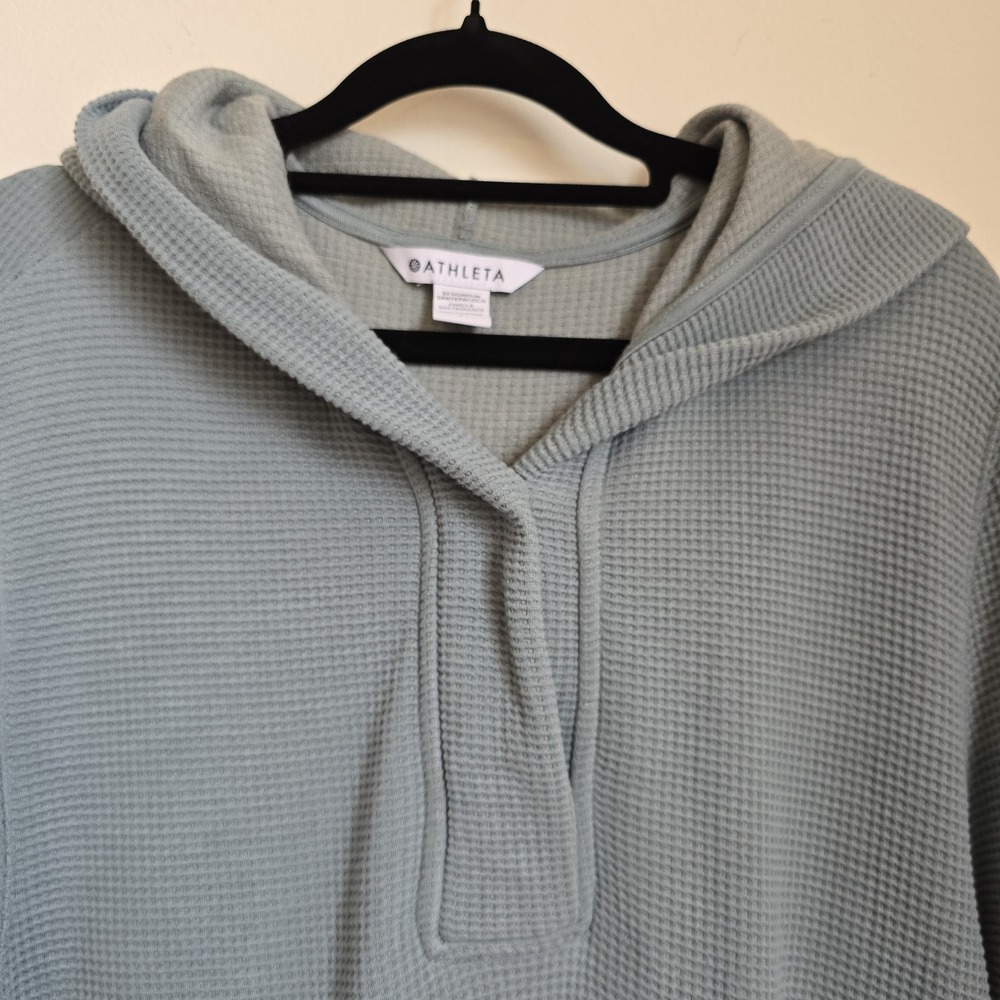 Athleta Green Snap Closure Hoodie w/ Pockets Small Petite - Picture 2 of 12